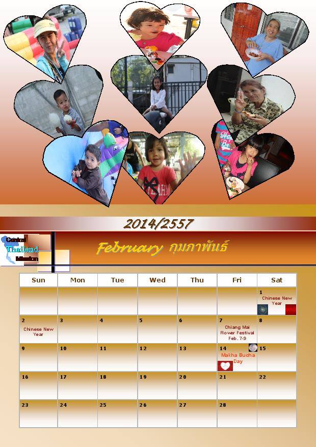 Central Thai Mission 2014 Calendar